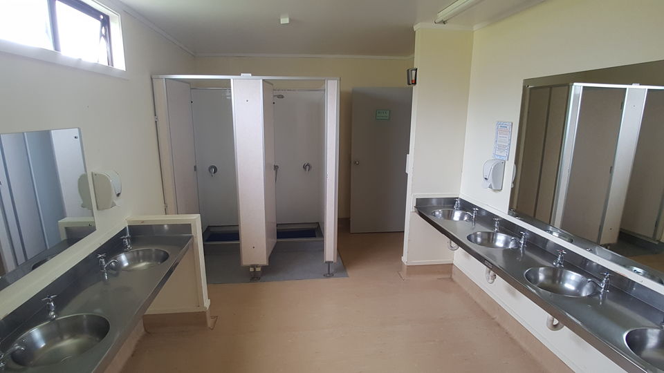 One of the wing bathrooms