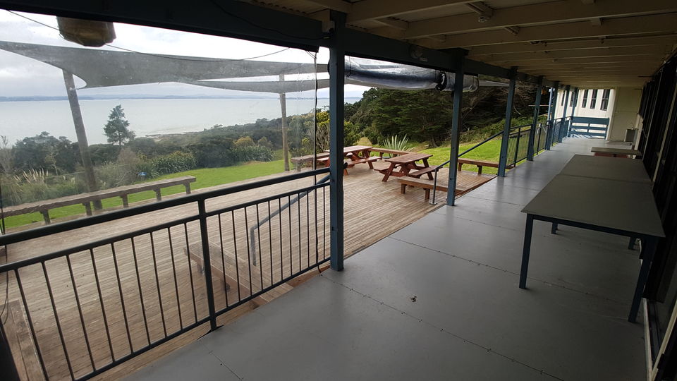 The veranda running along the main building
